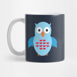 Blue & Red Owl Mug